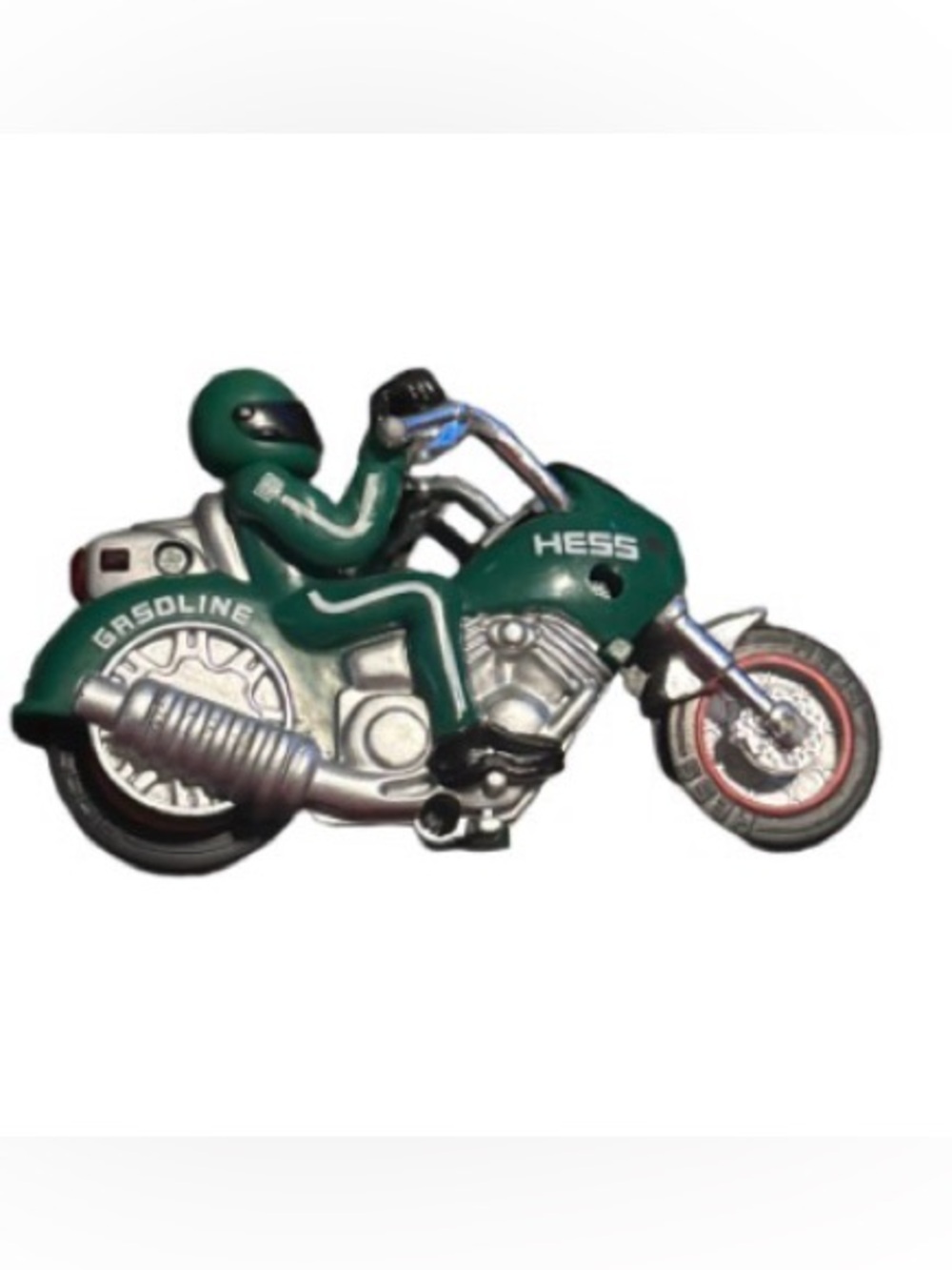 HESS Green Motorcycle Toy with Rider collectible '07